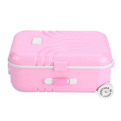 FILFEEL Childs Suitcase, Baby Suitcase Toy, Mini Luggage Box, Cute Plastic Rolling Suitcase Pink for Home Use, Can Be Used to Store Toys and Clothes