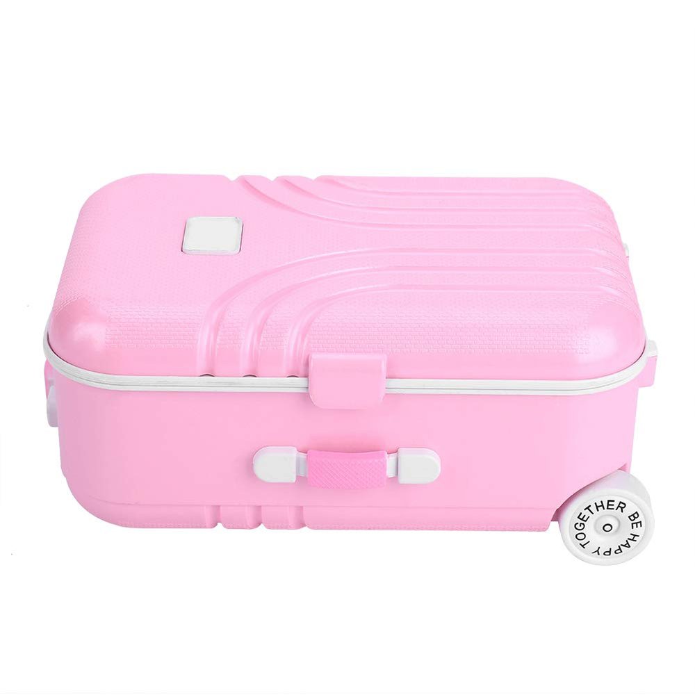 FILFEEL Childs Suitcase, Baby Suitcase Toy, Mini Luggage Box, Cute Plastic Rolling Suitcase Pink for Home Use, Can Be Used to Store Toys and Clothes