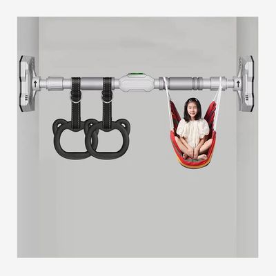 BCPPO Chin Up Bar Portable Pull Up Bars, Fitness Horizontal bar with Gymnastic Rings and Swing, Safe and Stable/Easy to Install (Size : 120-160CM)