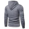 Maiyifu-GJ Men's Casual Solid Pullover Hoodies Long Sleeves Gym Hooded Sweatshirt Lightweight Drawstring Athletic Hoodie (Grey,Large) view 2