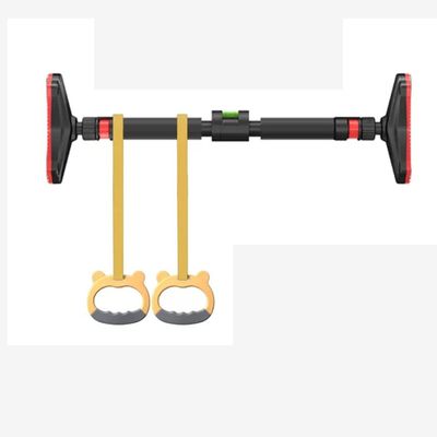 BCPPO Chin Up Bar Portable Pull-up bar with Rings, Door Frame Hallway Strength Training Horizontal bar, Hanging Ring sandbag Swing Suspension Rod (Color : Black, Size : 79-105CM)