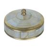 HANDTECHINDIA Decorative Jewelry Trinket Box Unique Gift For Home Dcor Antique Metal Case with Mother of Pearl Sindoor Box/Coin Box (Single) view 1