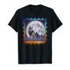 EARTH FOREVER Environmental Protection Stamp Full Moon Wolf T-Shirt view 1