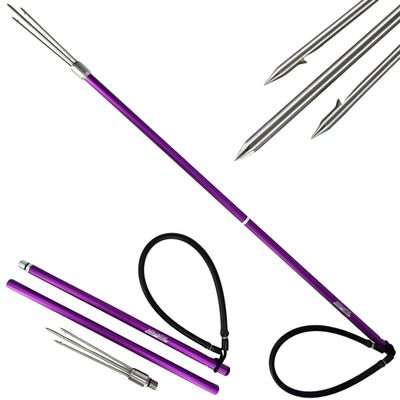 Aquatic Hunt Tourney King Premium 36" Spear Compact 3-Piece Travel-Ready Underwater Hunting Spear for Lionfish, Frog & Flounder Gigging