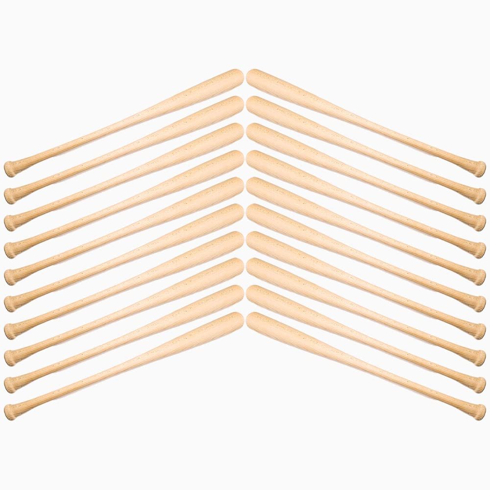 20-Pack of Craft Quality Wooden Blem Baseball Bat (34")