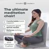 Mindful Modern Folding Pro Meditation Chair - Adjustable Meditation Seat with Back Support and Half Moon Buckwheat Meditation Cushion - Comfortable Mindfulness Living Room Floor Chair view 3