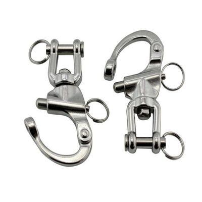 2Pcs Marine Swivel Snap Shackle 316 Stainless Steel Quick Release Diving Clips Swivel Snap Hook for Sailboat Spinnaker Halyard Yacht (Length:128mm)