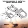2Pcs Marine Swivel Snap Shackle 316 Stainless Steel Quick Release Diving Clips Swivel Snap Hook for Sailboat Spinnaker Halyard Yacht (Length:128mm) view 2