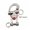 2Pcs Marine Swivel Snap Shackle 316 Stainless Steel Quick Release Diving Clips Swivel Snap Hook for Sailboat Spinnaker Halyard Yacht (Length:128mm) view 3