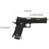 1911 Hi-Capa T-Rex Competition Gas Blowback Airsoft Pistol w/Sight Mount & Top Ports (Black/Gold)- WE-Tech view 2