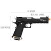 1911 Hi-Capa T-Rex Competition Gas Blowback Airsoft Pistol w/Top Ports (Color: Black & Silver) - WE-Tech view 2