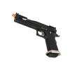 1911 Hi-Capa T-Rex Competition Gas Blowback Airsoft Pistol w/Top Ports (Color: Black & Silver) - WE-Tech view 4