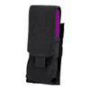 Black Tactical MOLLE PALS Single Mag Pouch Modular Closed Top view 1