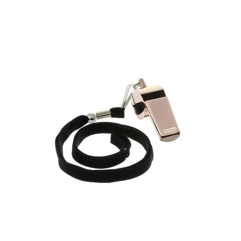 Creative Gifts Rose-Gold Coach Whistle w/Lanyard - ENGRAVEABLE -