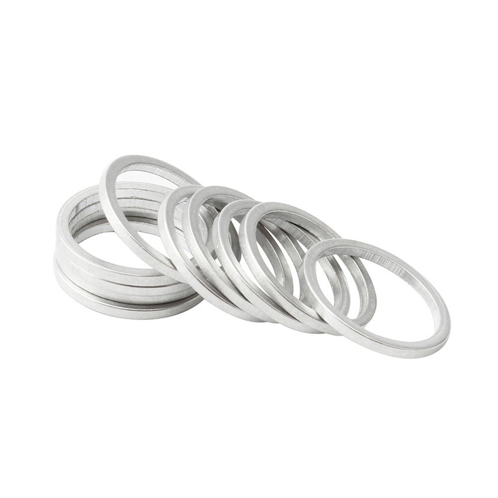 10Pack Spacer Washers Gaskets Aluminum Chainring Bolt Screws Gasket Chainring Fixing Part 1mm Thick Bicycle Crankset Gasket for Bike Bicycle