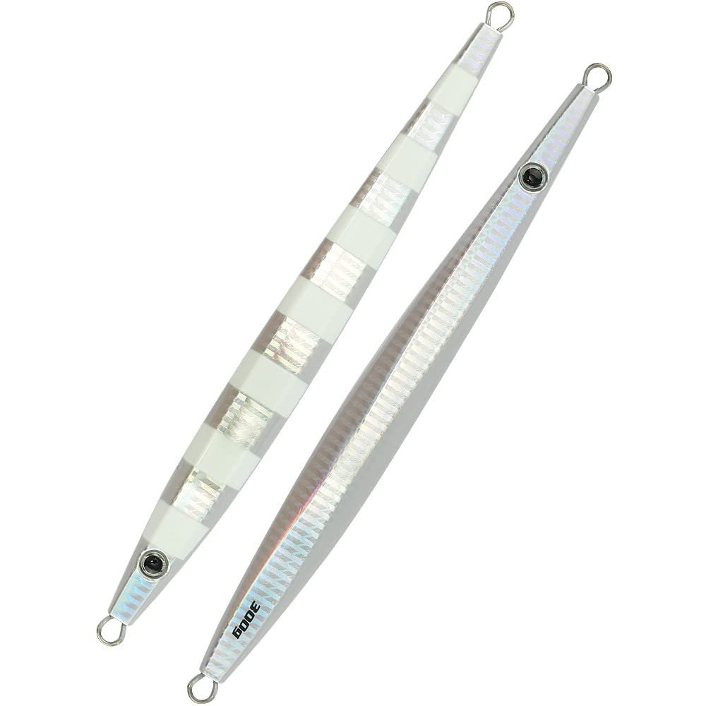 kkekos Fishing Jig Saltwater Jig Fast Jigging Heavy Jig Speed Jigging Lures Vertical Jigging Artificial Lures (Silver,300g 11Oz)