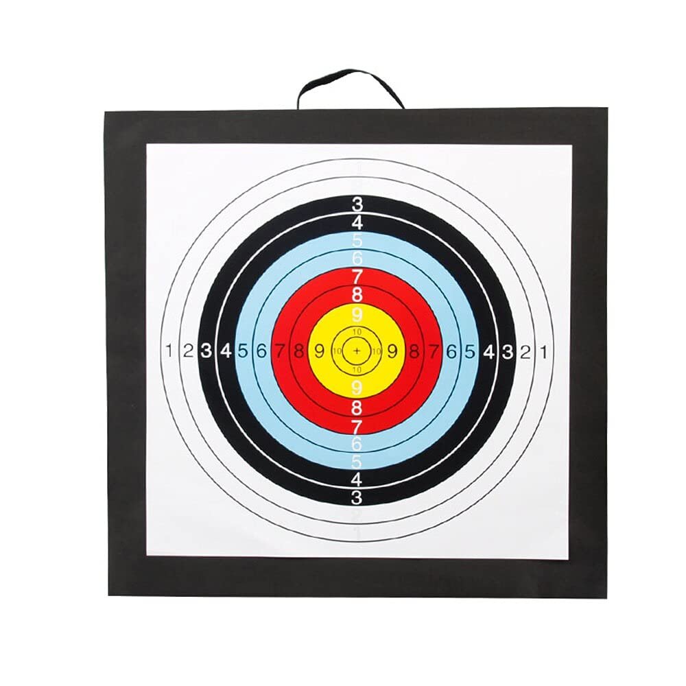 Archery Target High Density EVA Foam Shooting Practice Board Recurve Cross Bow Outdoor Sport Hunting Accessories 50x50x6cm - (Color: Target)