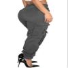 DvaeMalligo Grey Cargo Pants Womens Joggers Hiking Pants with Multi Pockets Slim Outdoor Tapered Sweatpants Active Works Pants view 2