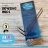 Copper DOWSING Diving RODS with Handles and Instructions for use | Spiritual Rods | Ghost Hunting Rods | Water Hunting Rods | Use for Finding Water Minerals Oil Geopathic Stress Lines Lost Objects view 2