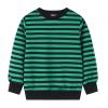 Toddler Kids Girls Boys Long Sleeve Basic T Shirt Casual Stripe Prints Sweatershirt Tees Shirt Boys (Green, 8-9 Years) view 1