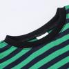 Toddler Kids Girls Boys Long Sleeve Basic T Shirt Casual Stripe Prints Sweatershirt Tees Shirt Boys (Green, 8-9 Years) view 3