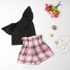 Toddler Kids Girls Clothes Casual Beach Soild Sleeveless Pink Plaid Short 2PCS Outfits Set Infant Baby (Pink, 4-5 Years) view 3