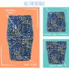 Lularoe Cassie b X-Small XS Geometric Leaves Purple Yellow Orange Green Womens Knee Length Pencil Skirt fits Sizes 2-4 XS-92 view 3