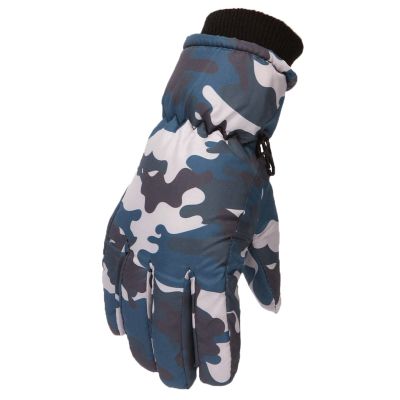 Kid's Winter Gloves Snowboarding Gloves Kids Snow Warm Outdoor Windproof Skating Boys Ski Winter Camouflage Gloves