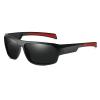 COTIA Full Lens Polarized Reading Sunglasses for Men's Retro Outdoor Cycling Driving Sports Readers UV Protection (black red, 1.25, multiplier_x) view 2