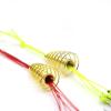 GRFIT Fishing Hooks 4 Set/Box Explosion 6 Hook Beads Fishing Hook Fishing Lure Bait Trap Feeder Cage Sharp Fishing Hook with Stainless Steel Springs Fishing Accessories (Color : White, Size : 7#) view 2
