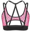 ACSUSS Womens Hollow Out Fishnet Elastic Straps Crisscross Back Cutout Underboob Vest Crop Tops Rose XX-Large view 4