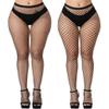 E-Laurels Womens High Waist Patterned Fishnet Tights Suspenders Pantyhose Thigh High Stockings Black, Black Fishnet Tights 2 PCS M+L, One Size view 1