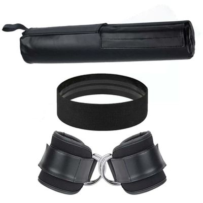 Barbell Squat Pad Set with Booty Resistance Band and Ankle Straps