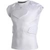 COOLOMG Youth Padded Compression Shirt Football Rugby Rib Chest Protector White M view 1