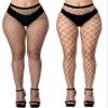 E-Laurels Womens High Waist Patterned Fishnet Tights Suspenders Pantyhose Thigh High Stockings Black, Black Fishnet Tights 2 PCS L+XL, One Size view 1
