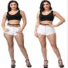 E-Laurels Womens High Waist Patterned Fishnet Tights Suspenders Pantyhose Thigh High Stockings Black, Black Fishnet Tights 2 PCS L+XL, One Size view 2