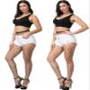 E-Laurels Womens High Waist Patterned Fishnet Tights Suspenders Pantyhose Thigh High Stockings Black, Black Fishnet Tights 2 PCS L+XL, One Size view 3