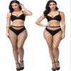E-Laurels Womens High Waist Patterned Fishnet Tights Suspenders Pantyhose Thigh High Stockings Black, Black Fishnet Tights 2 PCS L+XL, One Size view 4