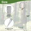 OK5STAR Rebar Stakes 16 Inch, 3/8" Diameter Tent Stakes Heavy Duty 28 Pack, Galvanized Steel Chain Link Fence Stakes Metal Ground Anchors for Outdoor Decorations, Bounce House, Trap, Fencing view 2