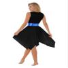 JanJean Women Asymmetrical Color Block Tank Dress Lyrical Contemporary Dance Costume Praise Liturgical Dress Blueblack X-Large view 2