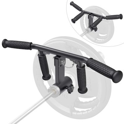 SELEWARE T & V Bar Row Landmine Handle Attachment for 2" Barbell Bar, Solid Multi-Grip Landmine Handle T Row Attachment with Non-Slip Rubber Handle, Fits 2" Olympic Bars Strength Training Bars