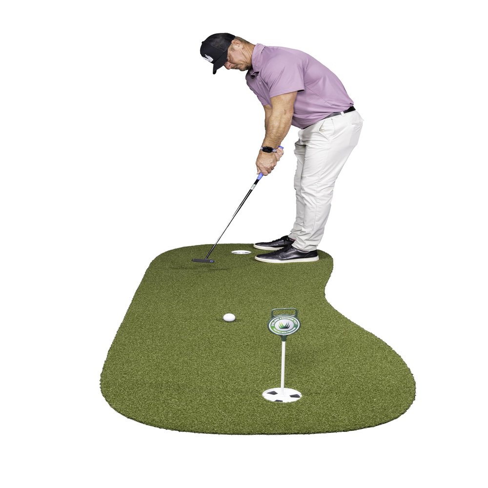 SYNLawn Precision Putt Golf Putting Green - Outdoor-Indoor Putting Mat with Natural Grass Feel & True Ball Roll - Deluxe Golf Training Mat for Year-Round Putting Practice - ( 3 x 8)