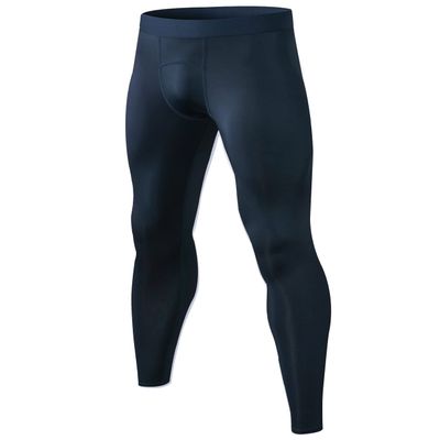 SPVISE Navy Men's Athletic Compression Pants Cool Dry Gym Leggings Workout Tights Baselayer Running Yoga Football Basketball