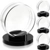 Taiyin 4 Pieces Hockey Puck Display Case Acrylic Clear Puck Holder with Shell Base Hockey Display Stand Autographed Souvenir Memorabilia for Enthusiasts Collection (Black) view 1