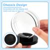 Taiyin 4 Pieces Hockey Puck Display Case Acrylic Clear Puck Holder with Shell Base Hockey Display Stand Autographed Souvenir Memorabilia for Enthusiasts Collection (Black) view 3