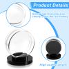 Taiyin 4 Pieces Hockey Puck Display Case Acrylic Clear Puck Holder with Shell Base Hockey Display Stand Autographed Souvenir Memorabilia for Enthusiasts Collection (Black) view 4