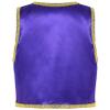 renvena Kids Boys Arabian Prince Vest Open Front Golden Dressy Waistcoat Halloween Fancy Outfits Purple 14 Years view 2