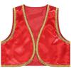 renvena Kids Boys Arabian Prince Vest Open Front Golden Dressy Waistcoat Halloween Fancy Outfits Red 10 Years view 3