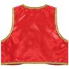 renvena Kids Boys Arabian Prince Vest Open Front Golden Dressy Waistcoat Halloween Fancy Outfits Red 10 Years view 4