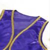 YONGHS Boys Golden Suit Vest Arabian Prince Pretend Dress Up Waistcoat for Fancy Party Halloween Purple 6 Years view 3